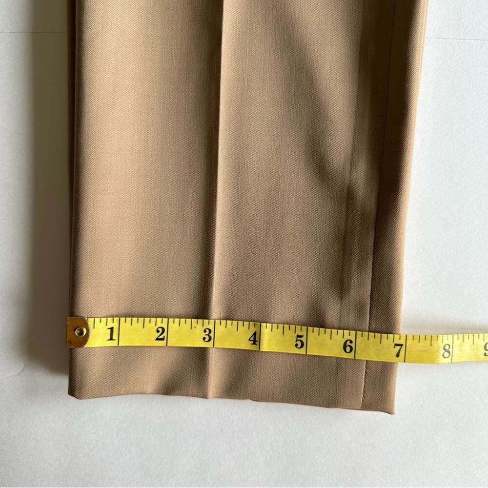 Lafayette 148 Bleeker Trouser Pant Wool Stretch Tan 4 Career Quite Luxury Office - Picture 12 of 12